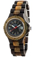TENSE Holzuhr // Mens Compass Black Oak Greenwood