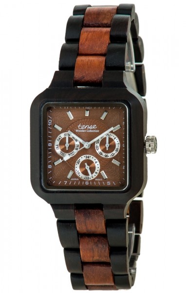 Kunststube Schmied : TENSE Holzuhr // Mens Summit Black Oak Karriholz