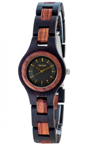 Kunststube Schmied : TENSE Holzuhr // Womens Pacific Black Oak Karriholz