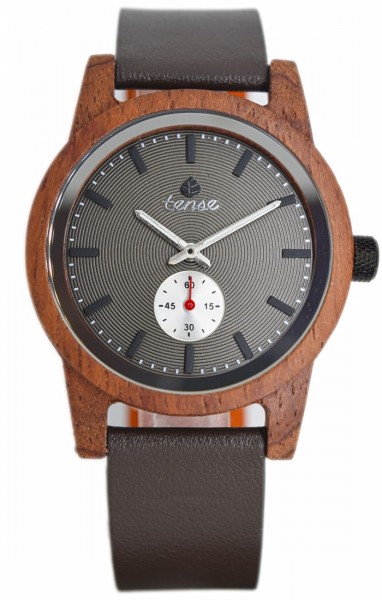 Kunststube Schmied : TENSE Holzuhr // Mens Leather Hampton Karriholz