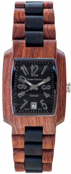 Kunststube Schmied : TENSE Holzuhr // Mens Timber Karriholz Black Oak