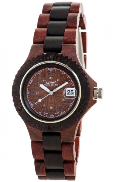 Kunststube Schmied : TENSE Holzuhr // Mens Compass Karriholz Black Oak