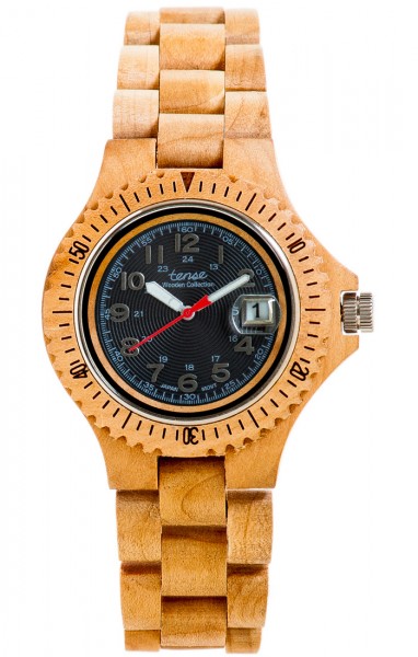 Kunststube Schmied : TENSE Holzuhr // Mens Compass Ahornholz