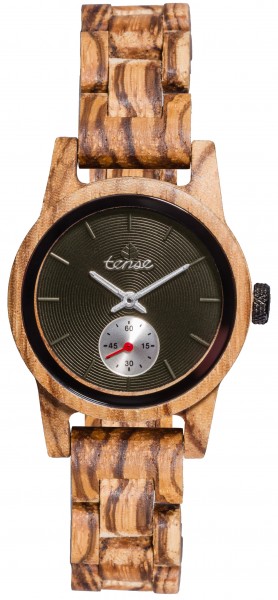 Kunststube Schmied : TENSE Holzuhr // Womens Hampton Zebranoholz