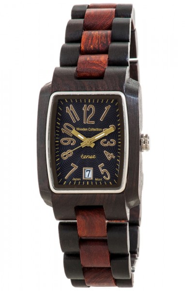 Kunststube Schmied : TENSE Holzuhr // Mens Timber Karriholz Black Oak